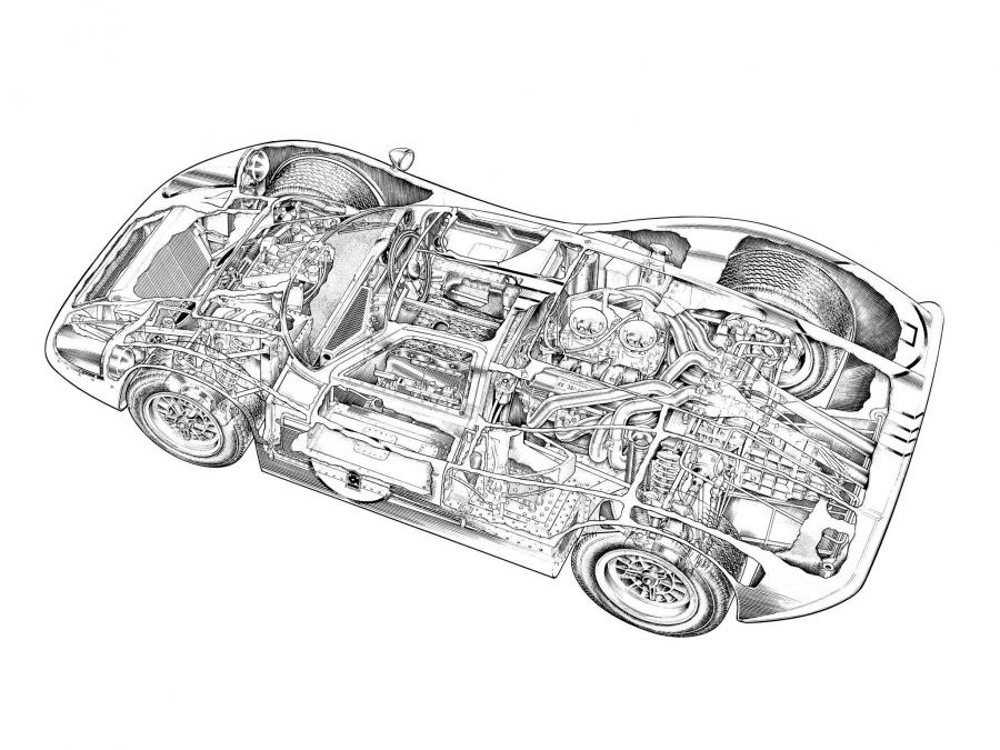 Схема Ford GT40 (Mk IV) 1967 года  (фото 73 из 81)